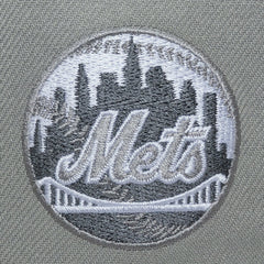 New York Mets Thunderstorm Head Coach Pro-Crown Adjustable Hat Gray