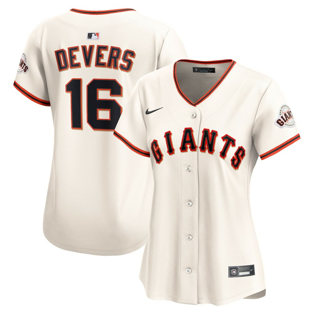 Rafael Devers San Francisco Giants Women's Home Limited Player Jersey Cream