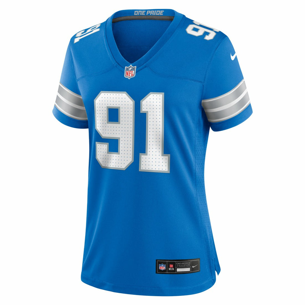 Tyleik Williams Detroit Lions Women's Team Game Jersey - Blue for sale