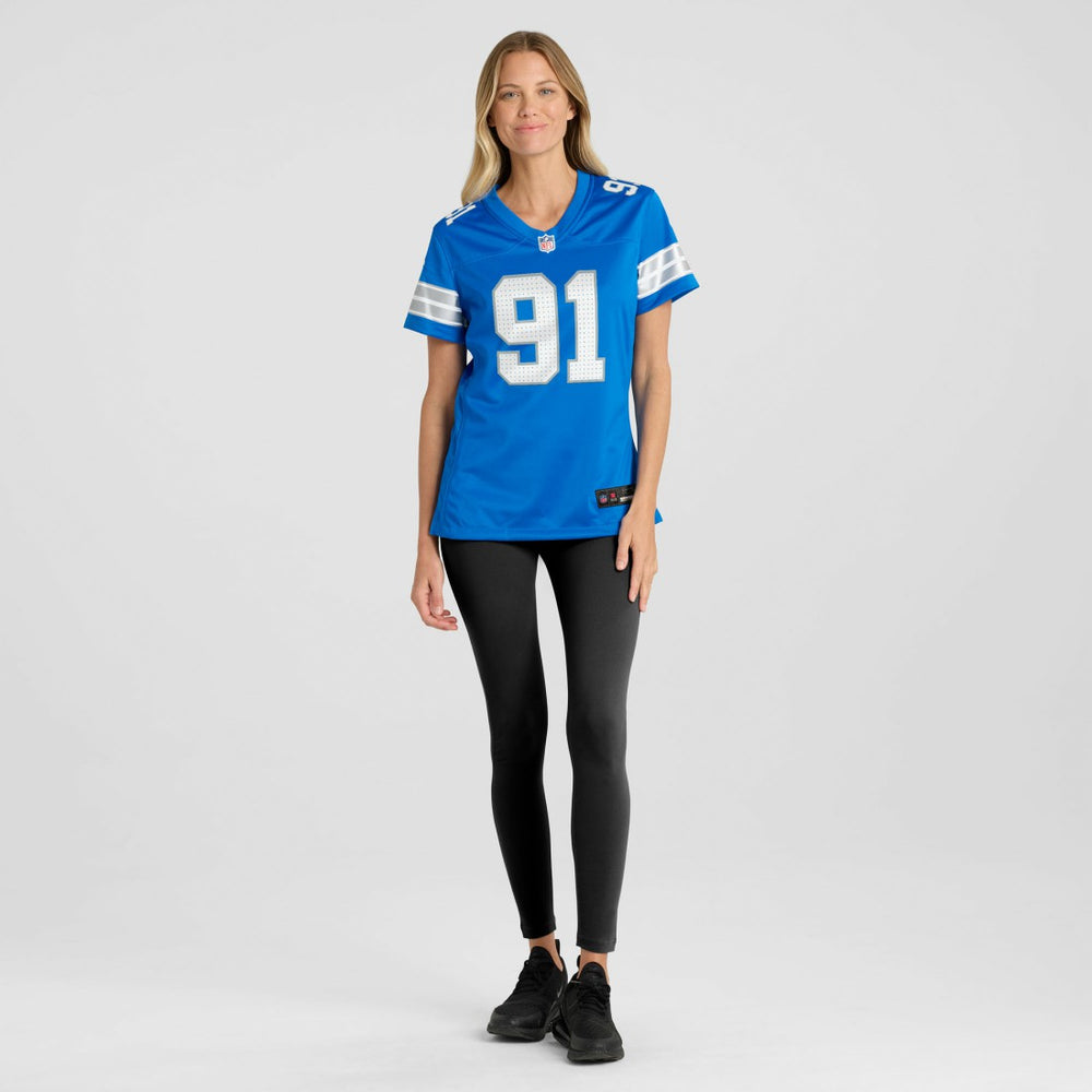 Tyleik Williams Detroit Lions Women's Team Game Jersey - Blue for sale