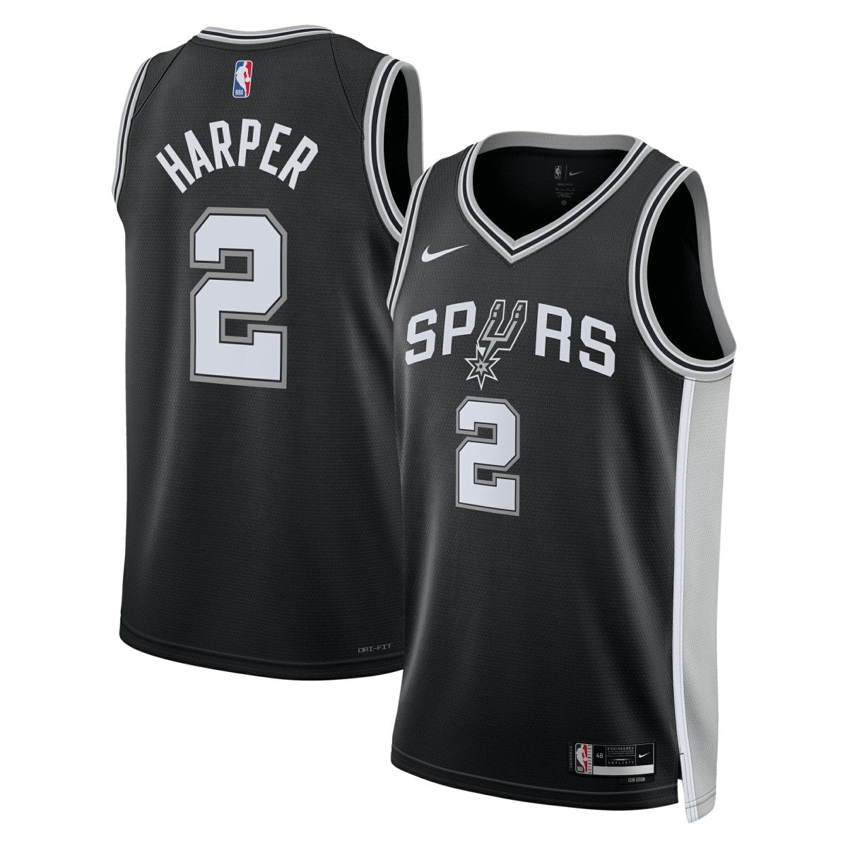 Dylan Harper San Antonio Spurs Unisex 2025 NBA Draft First Round Pick Swingman Jersey - Icon Edition - Black outlet