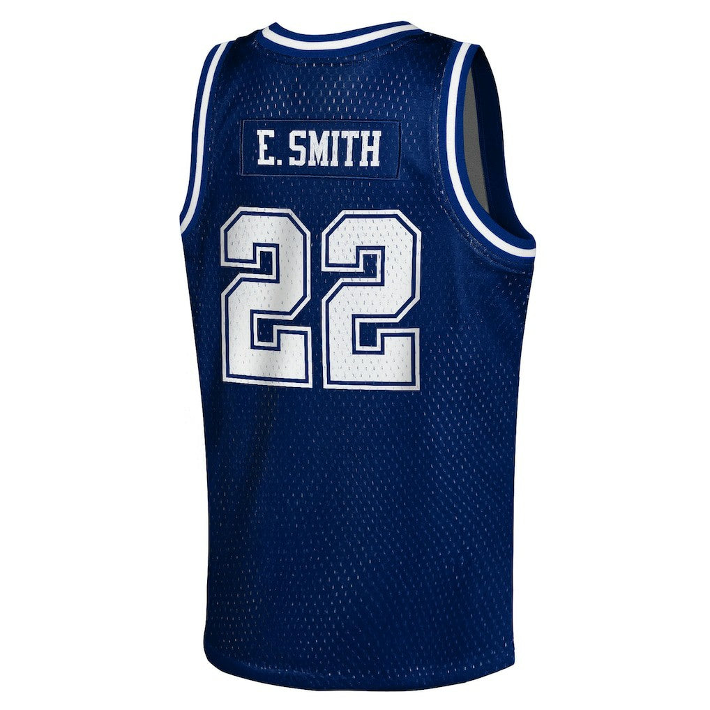 Emmitt Smith Dallas Cowboys Youth Retired Player NFL Basketball Fashion Jersey - Navy sale