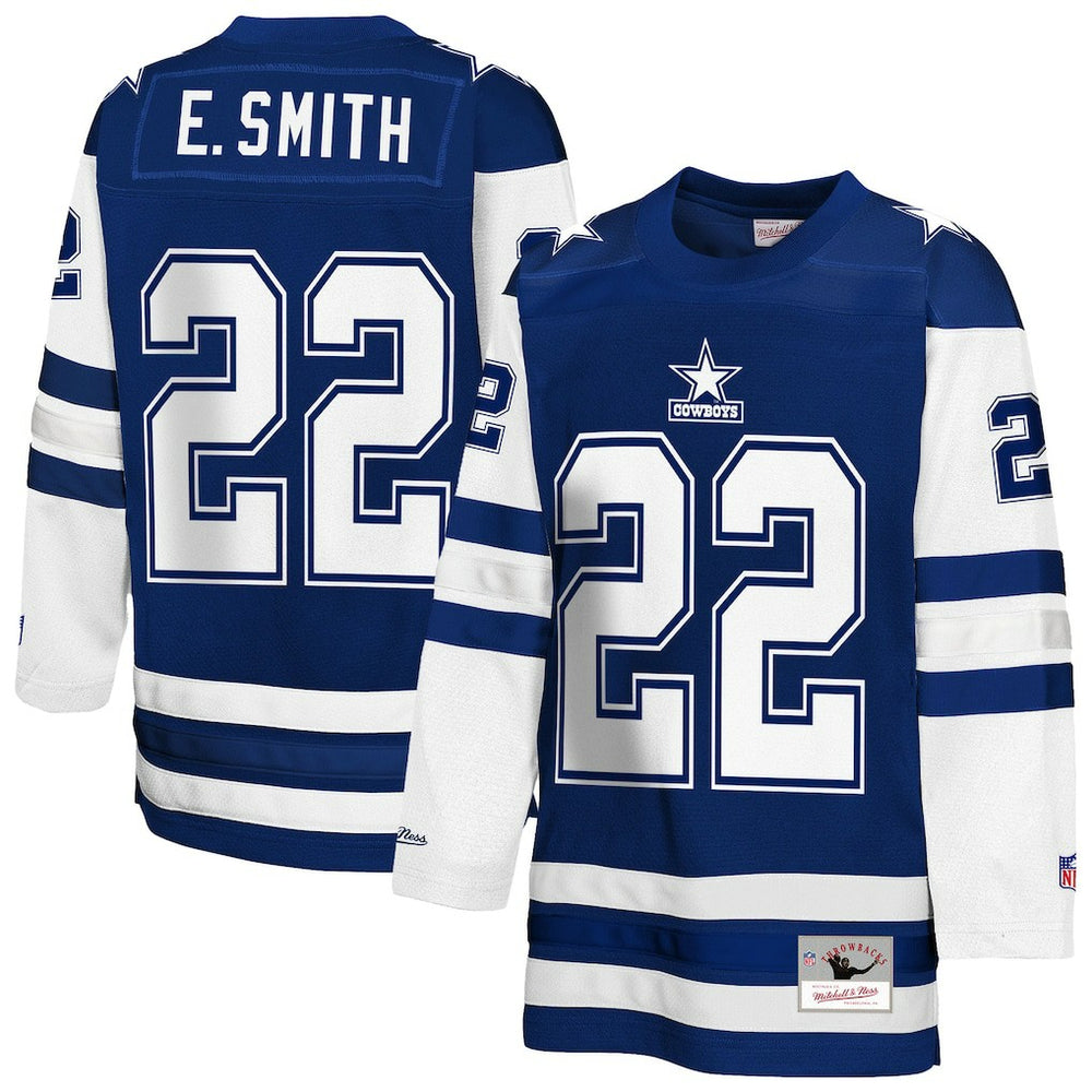 Emmitt Smith Dallas Cowboys Youth Hockey Fashion Jersey - Navy on sale