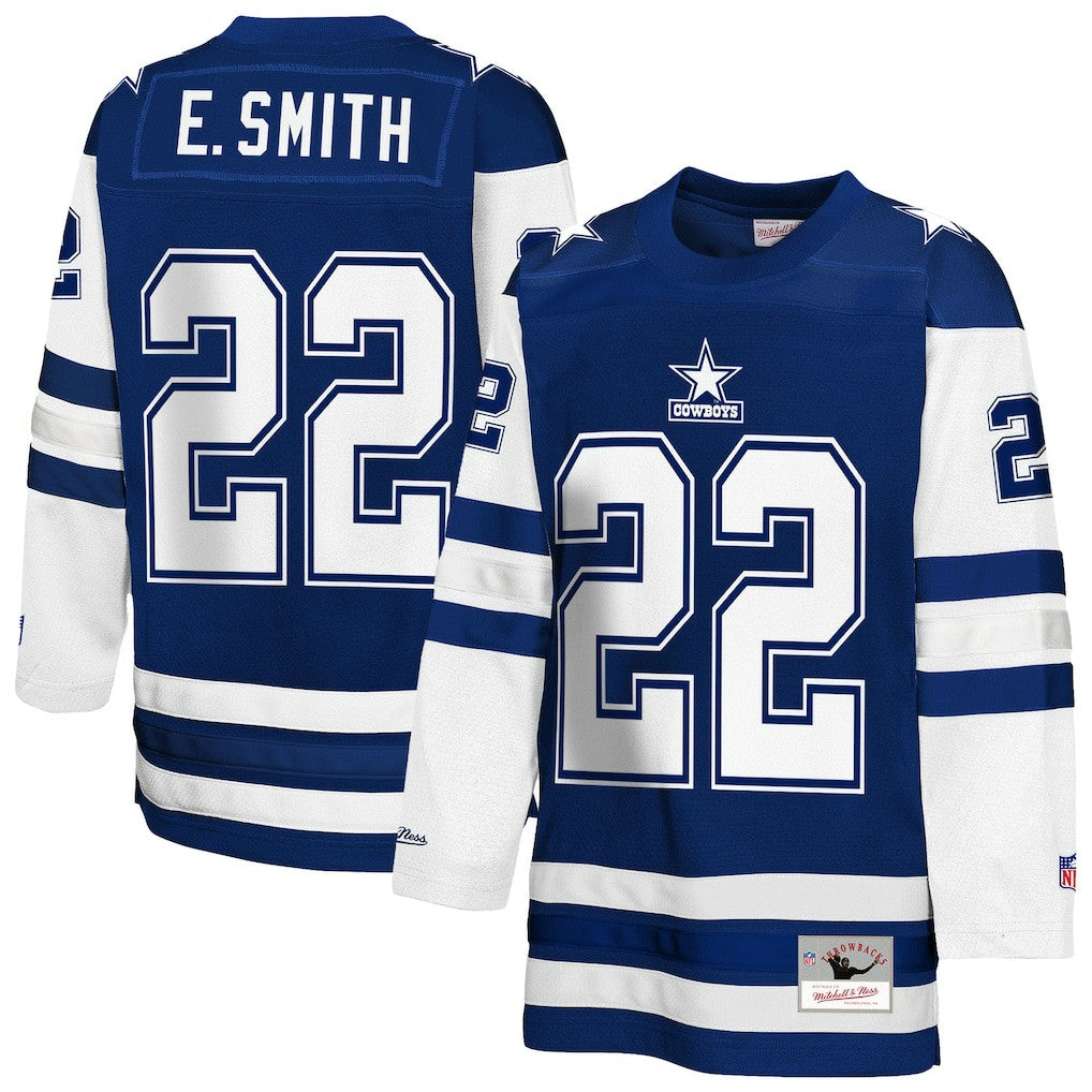 Emmitt Smith Dallas Cowboys Youth Hockey Fashion Jersey - Navy on sale