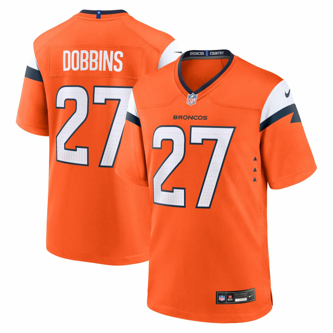 J.K. Dobbins Denver Broncos Team Game Jersey - Orange online
