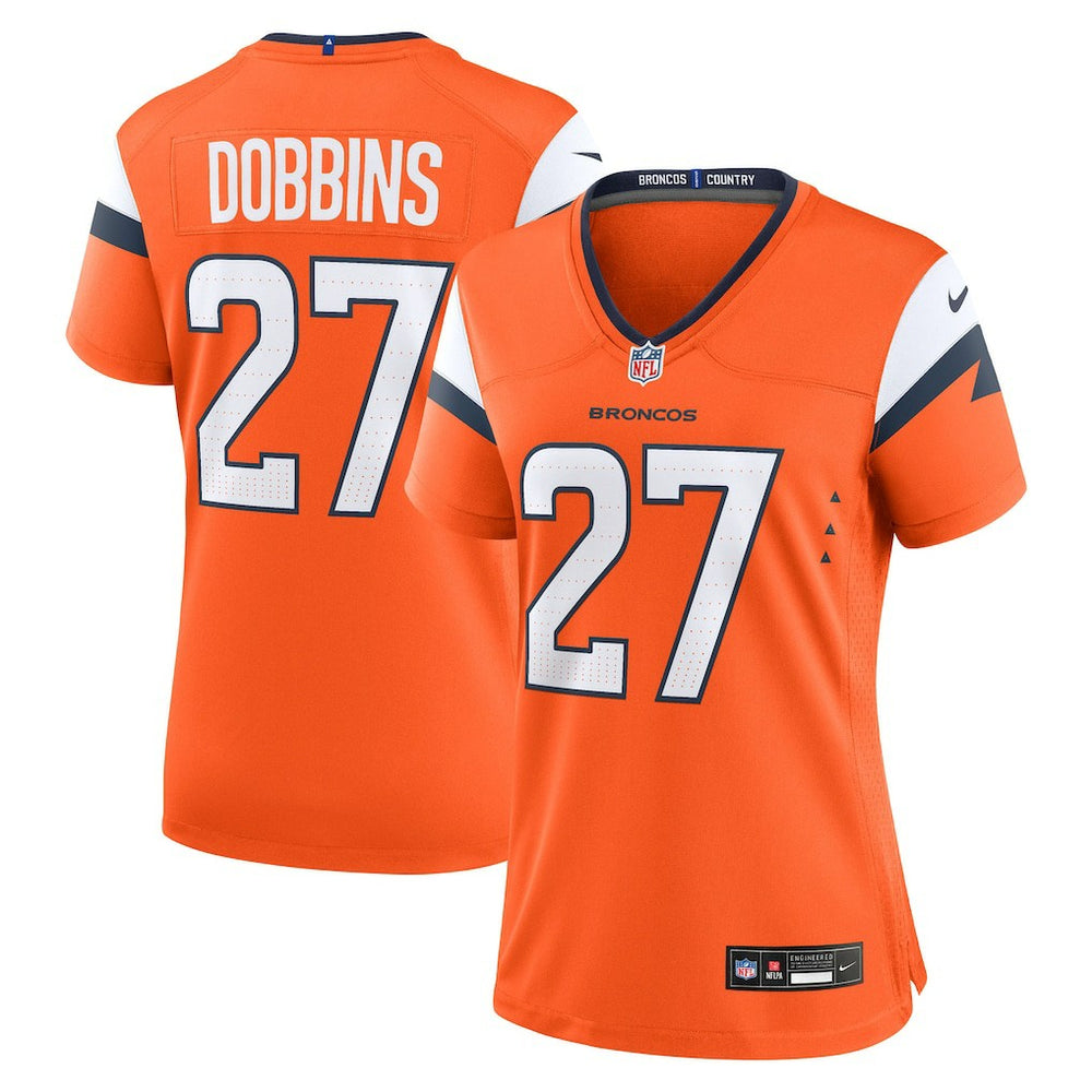 J.K. Dobbins Denver Broncos Women's Team Game Jersey - Orange outlet