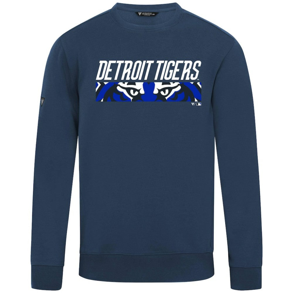 Detroit Tigers Levelwear City Connect Zane Back Splash Sweatshirt Navy