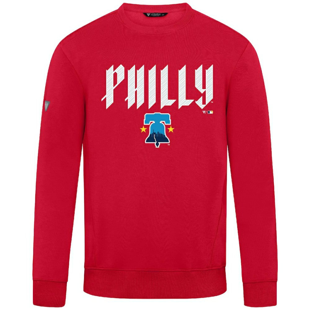 Philadelphia Phillies Levelwear City Connect Zane Back Splash Sweatshirt Red