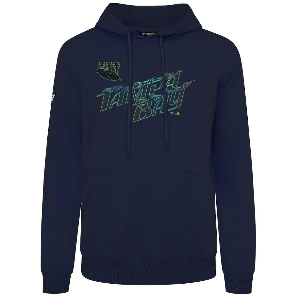 Tampa Bay Rays Levelwear City Connect Podium Core Logo Pullover Hoodie Navy