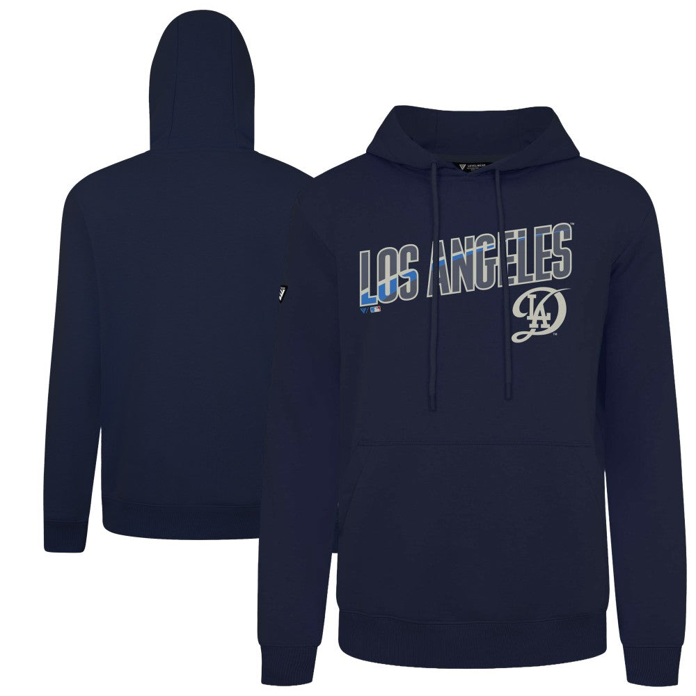 Los Angeles Dodgers Levelwear City Connect Podium Back Splash Pullover Hoodie Navy