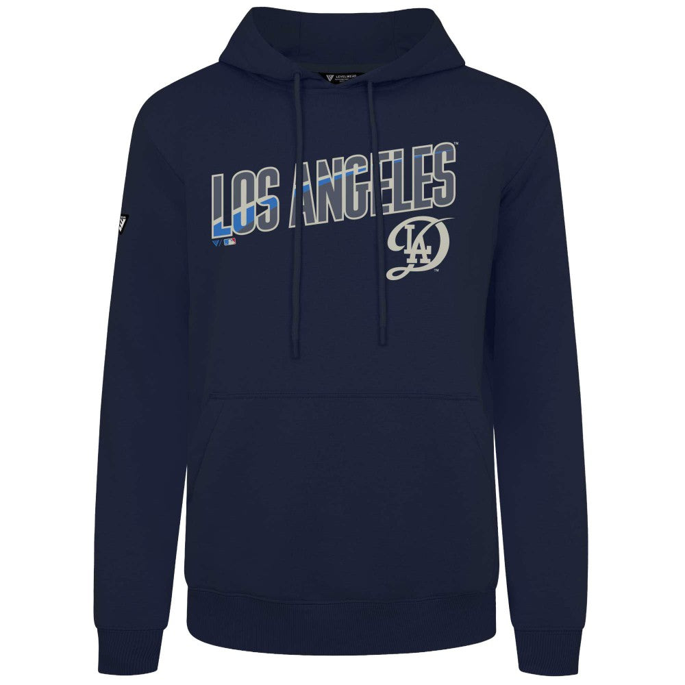 Los Angeles Dodgers Levelwear City Connect Podium Back Splash Pullover Hoodie Navy