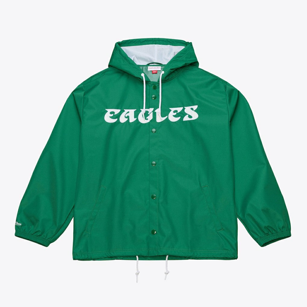Philadelphia Eagles Coaches Full-Snap Hooded Windbreaker Jacket - Kelly Green outlet
