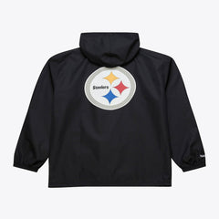 Pittsburgh Steelers Coaches Full-Snap Hooded Windbreaker Jacket - Black on sale