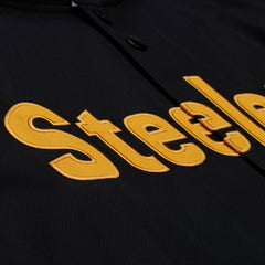 Pittsburgh Steelers Coaches Full-Snap Hooded Windbreaker Jacket - Black on sale