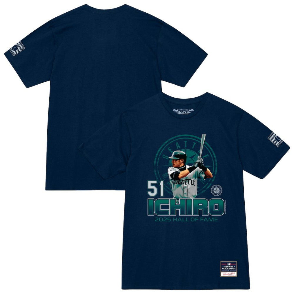 Ichiro Suzuki Seattle Mariners Hall of Fame Hitter T-Shirt Navy