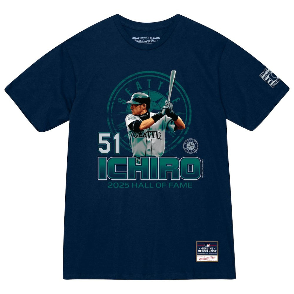 Ichiro Suzuki Seattle Mariners Hall of Fame Hitter T-Shirt Navy