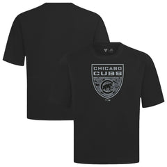 Chicago Cubs Levelwear Oversized Luxe Signature Knit Buckler T-Shirt Black