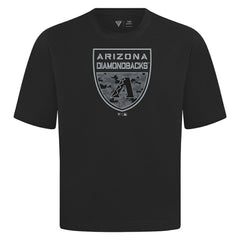 Arizona Diamondbacks Levelwear Oversized Luxe Signature Knit Buckler T-Shirt Black