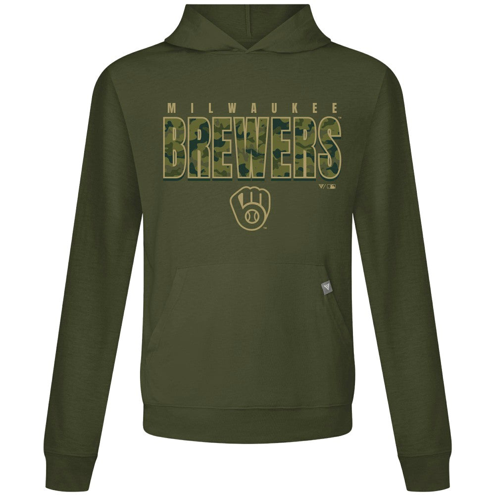 Milwaukee Brewers Levelwear Relay Protect Pullover Hoodie Green
