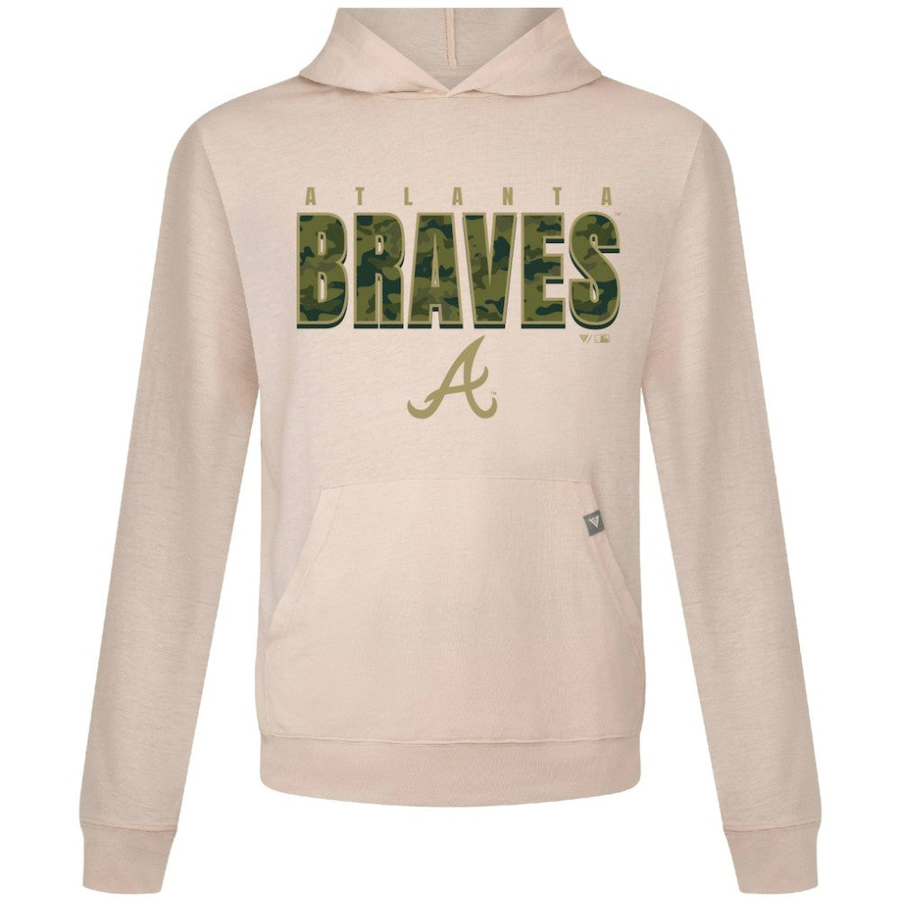 Atlanta Braves Levelwear Relay Protect Pullover Hoodie Khaki