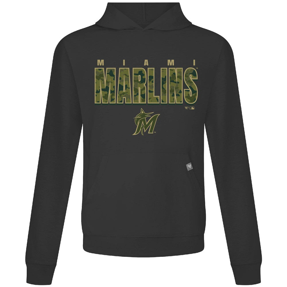 Miami Marlins Levelwear Relay Protect Pullover Hoodie Black
