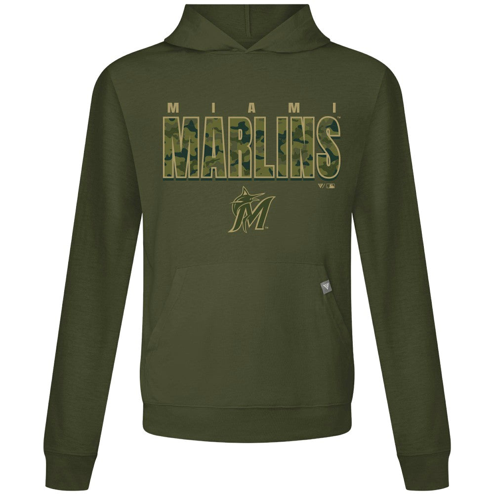 Miami Marlins Levelwear Relay Protect Pullover Hoodie Green