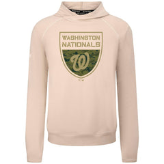Washington Nationals Levelwear Mandate Buckler Tri-Blend Pullover Hoodie Khaki