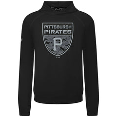 Pittsburgh Pirates Levelwear Mandate Buckler Tri-Blend Pullover Hoodie Black