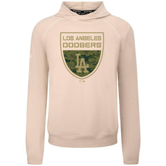 Los Angeles Dodgers Levelwear Mandate Buckler Tri-Blend Pullover Hoodie Khaki