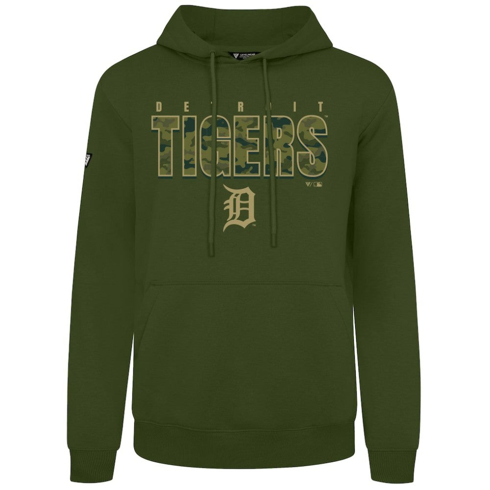 Detroit Tigers Levelwear Podium Protect Pullover Hoodie Green