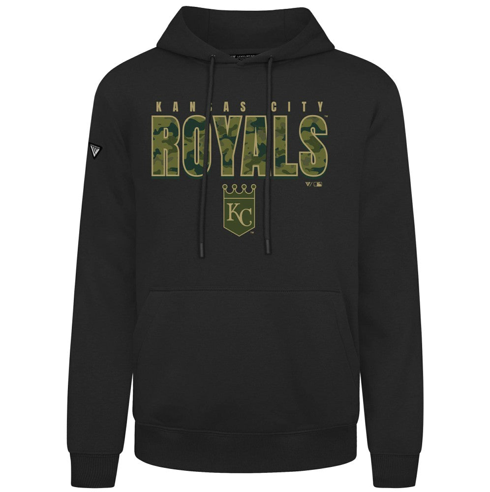 Kansas City Royals Levelwear Podium Protect Pullover Hoodie Black