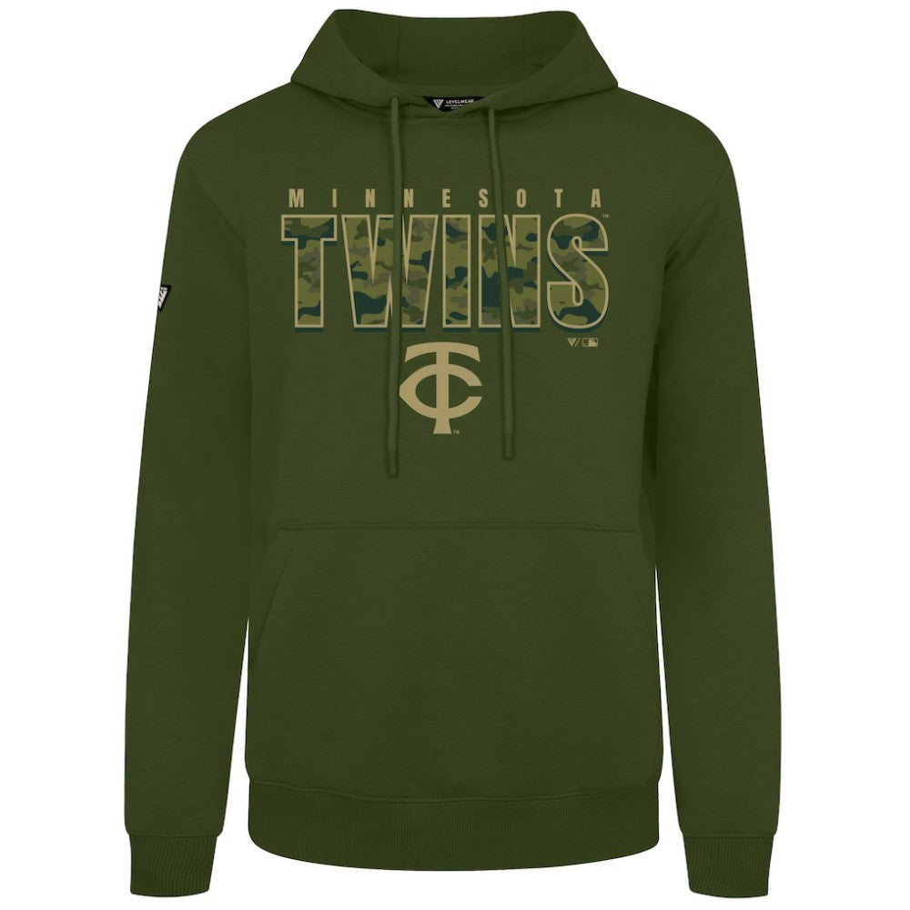 Minnesota Twins Levelwear Podium Protect Pullover Hoodie Green