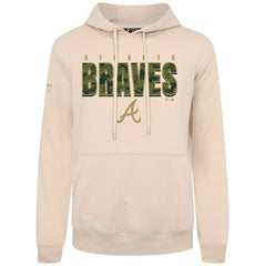 Atlanta Braves Levelwear Podium Protect Pullover Hoodie Khaki