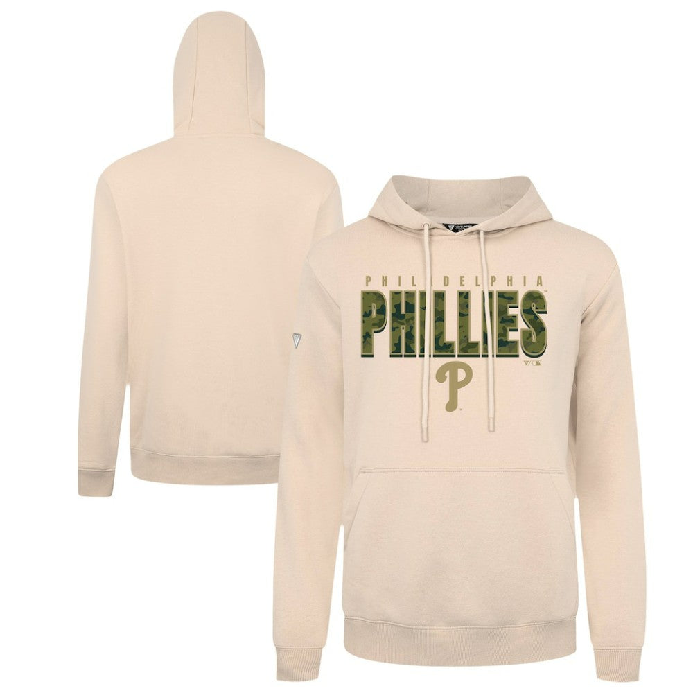 Philadelphia Phillies Levelwear Podium Protect Pullover Hoodie Khaki