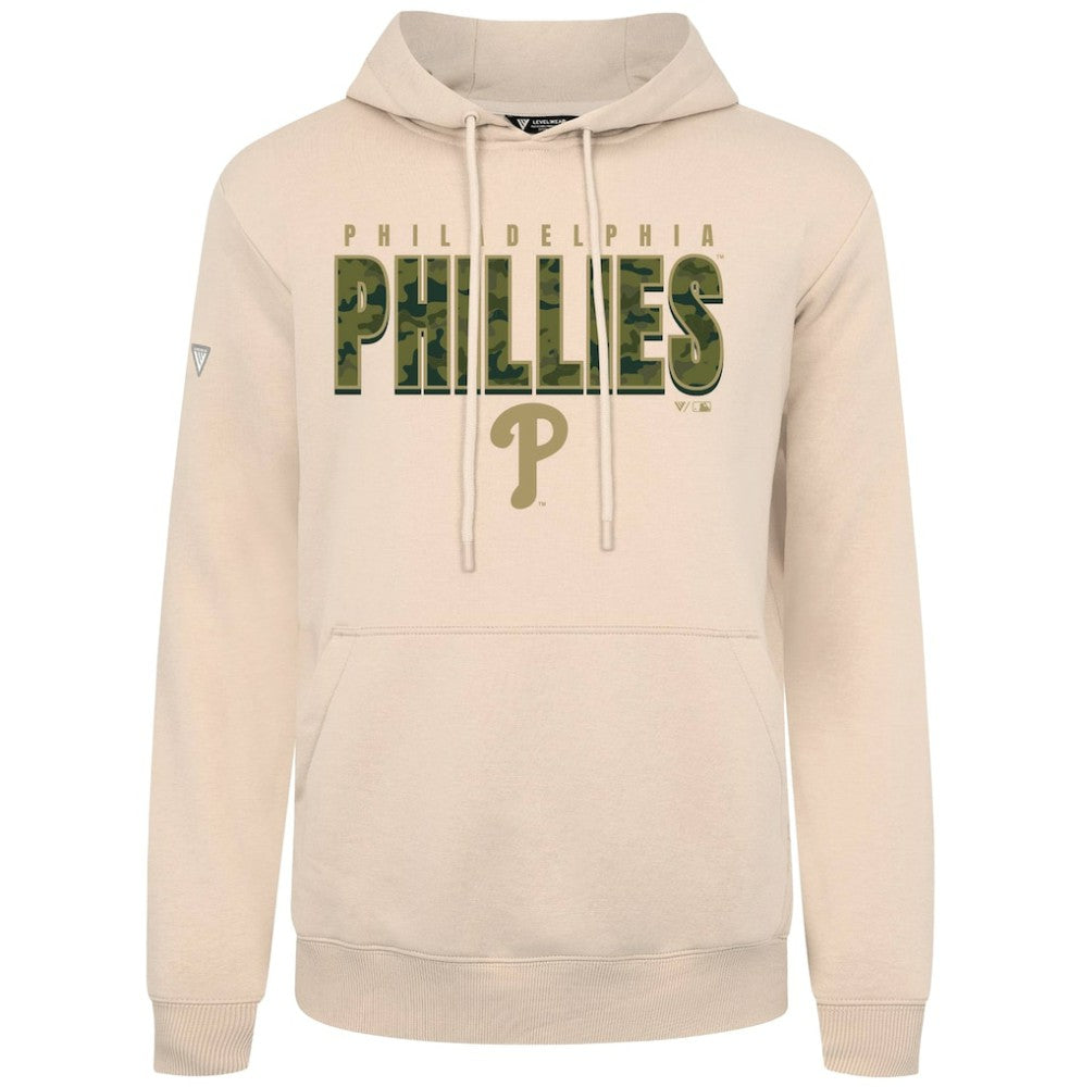 Philadelphia Phillies Levelwear Podium Protect Pullover Hoodie Khaki
