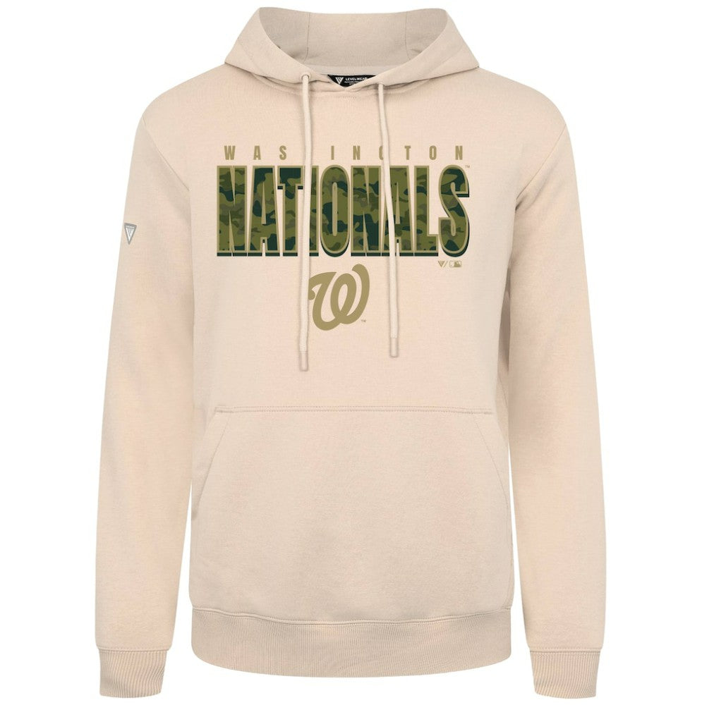 Washington Nationals Levelwear Podium Protect Pullover Hoodie Khaki