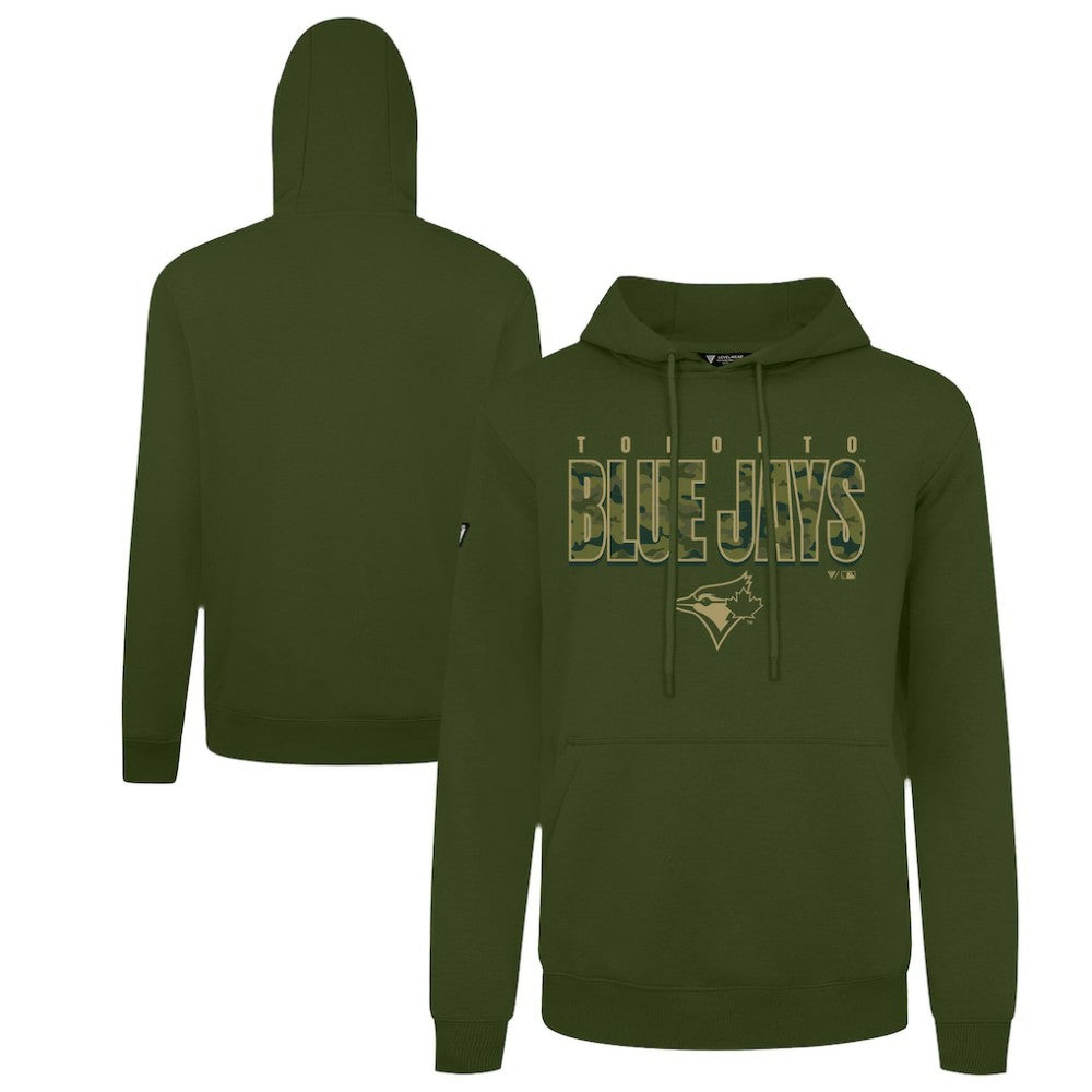 Toronto Blue Jays Levelwear Podium Protect Pullover Hoodie Green