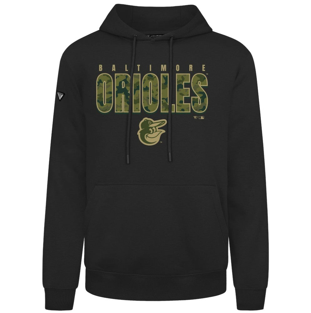 Baltimore Orioles Levelwear Podium Protect Pullover Hoodie Black