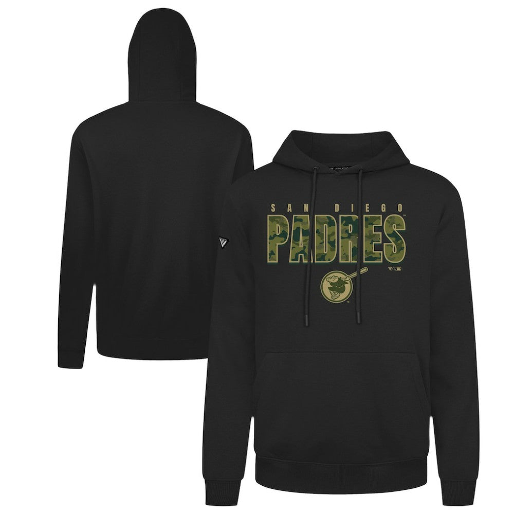 San Diego Padres Levelwear Podium Protect Pullover Hoodie Black