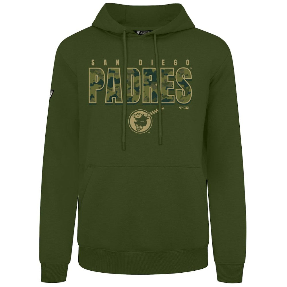 San Diego Padres Levelwear Podium Protect Pullover Hoodie Green