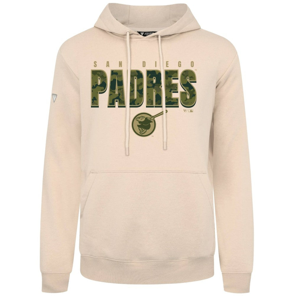 San Diego Padres Levelwear Podium Protect Pullover Hoodie Khaki