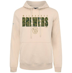 Milwaukee Brewers Levelwear Podium Protect Pullover Hoodie Khaki