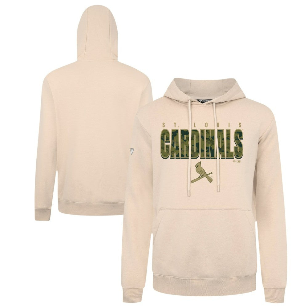 St. Louis Cardinals Levelwear Podium Protect Pullover Hoodie Khaki