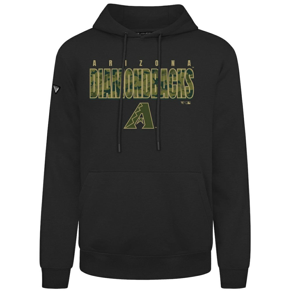 Arizona Diamondbacks Levelwear Podium Protect Pullover Hoodie Black