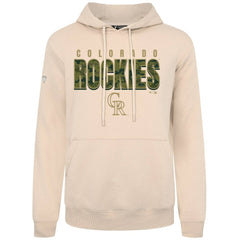 Colorado Rockies Levelwear Podium Protect Pullover Hoodie Khaki