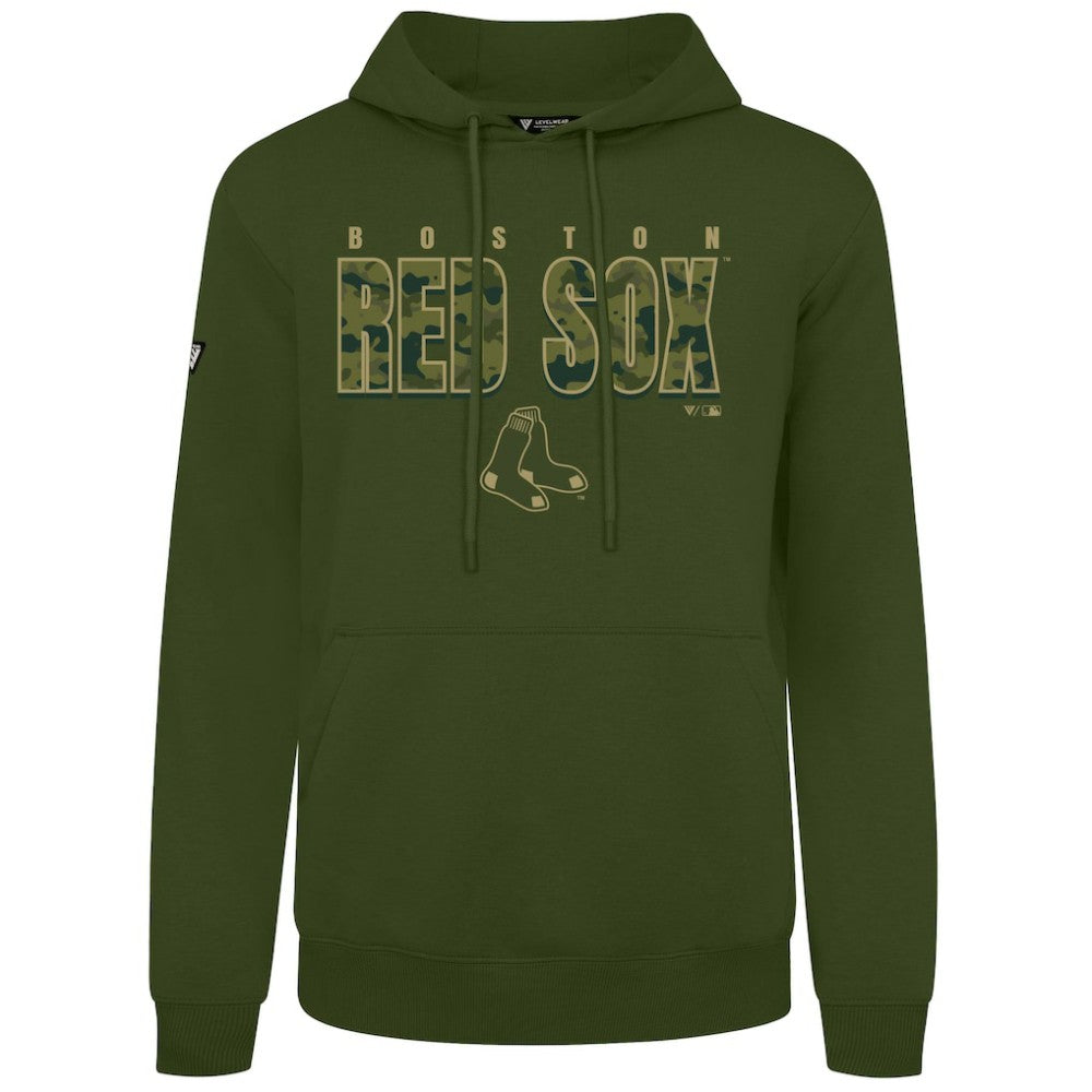 Boston Red Sox Levelwear Podium Protect Pullover Hoodie Green
