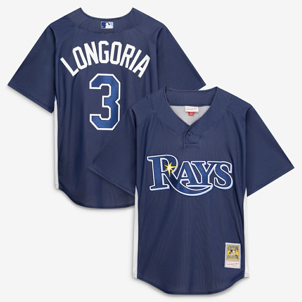 Evan Longoria Tampa Bay Rays Authentic Batting Practice Jersey Navy