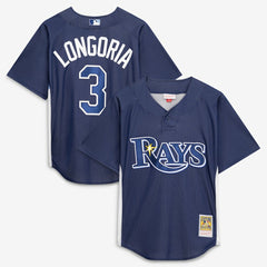Evan Longoria Tampa Bay Rays Authentic Batting Practice Jersey Navy