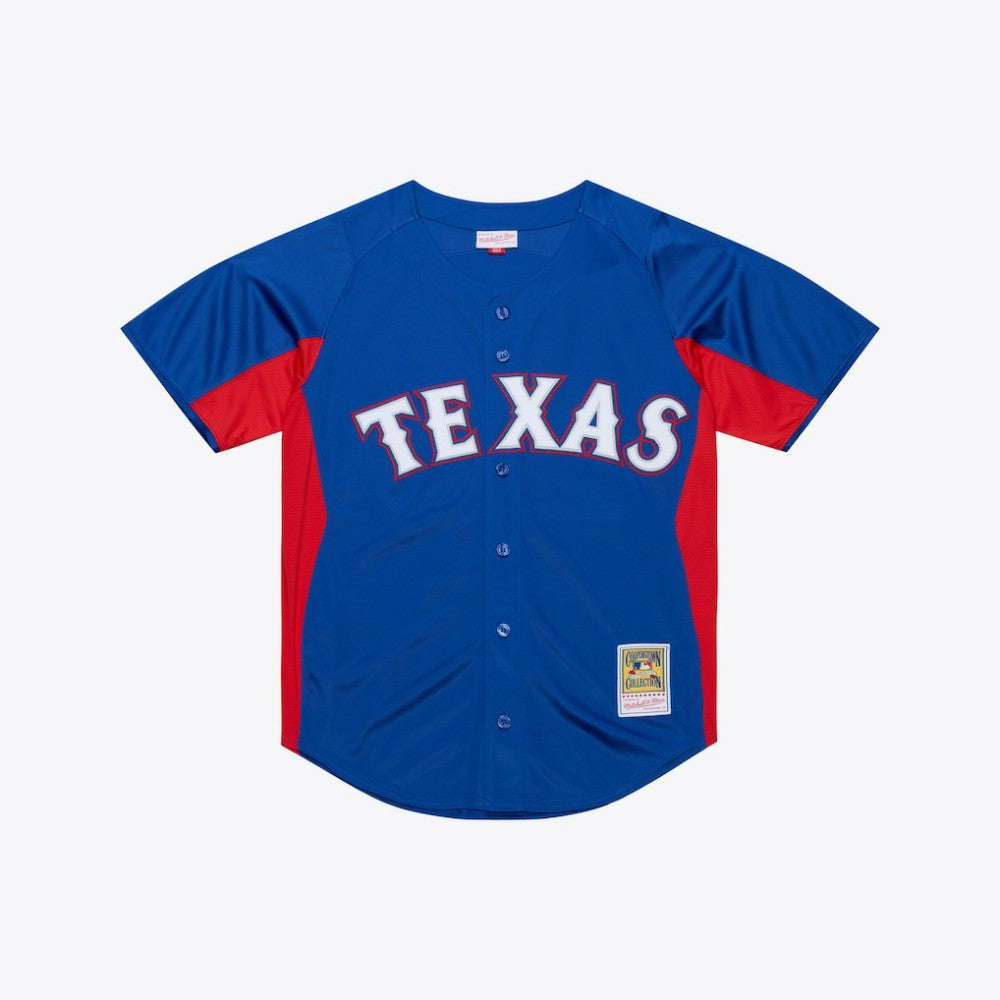 Adrian Beltre Texas Rangers Cooperstown Mesh Batting Practice Button-Up Jersey Royal