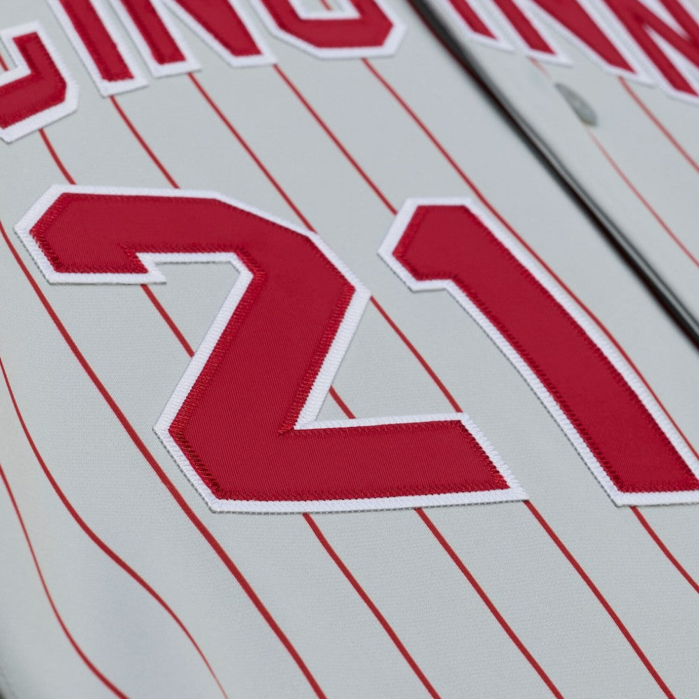 Deion Sanders Cincinnati Reds 1997 Authentic Jersey Gray
